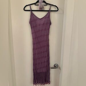Vintage Betsy Johnson New York Silk Beaded Cocktail Dress